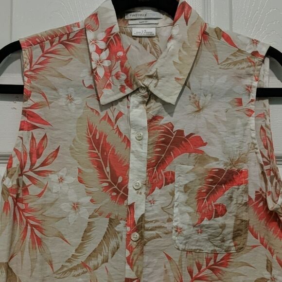 Van Heusen Studio floral print easyfit top Sz L - Picture 3 of 5
